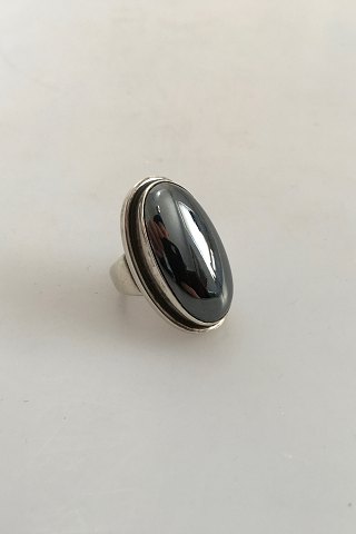 Georg Jensen Sterling Sølv Ring No 46E prydet med Hæmatit