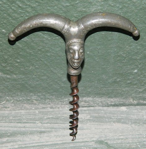 Scandinavian Figurative corkscrew in pewter