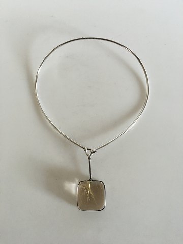 Georg Jensen Sterling Silver Torun Neckring No 174 with Pendant No 132