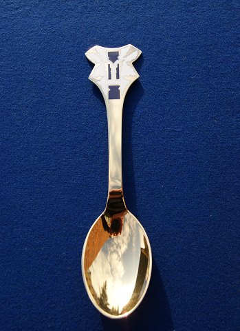 Michelsen Christmas spoon 1991 of Danish gilt sterling silver