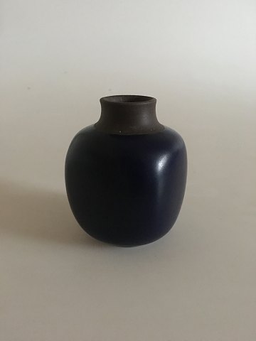 Royal Copenhagen Small Stoneware Vase No 21590/B220-3 with Dark Blue Glaze