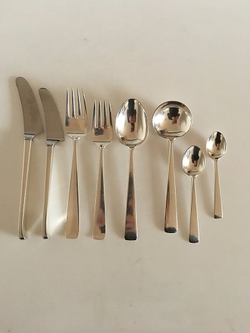 Georg Jensen Sterling Silver Margrethe Flatware Set for 5 pers. 38 Pieces