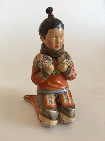 Royal Copenhagen Overglaze Figurine Greenland Girl No 12415