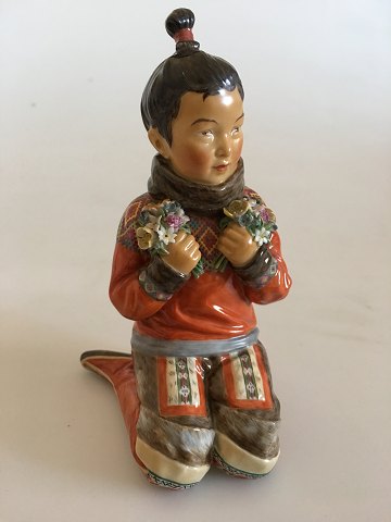 Royal Copenhagen Overglaze Figurine Greenland Girl No 12415