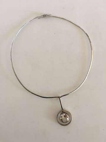 N.E. From Sterling Silver Necklace with Quarts Pendant Piece