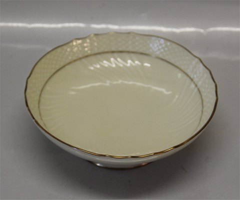 Danish Porcelain # 878  Creame  curved Tableware Cream with gold 1532-878 Cake 
dish, round on low foot (427) 2.5" x 7" / 6 x 17.5 cm
