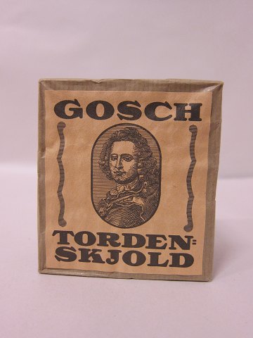 Gosch parcel with "Tordenskjold" matchboxes 
The parcel has never been opened and is with original contents and original 
paper
8,5cm, 7,5cm, 5,5cm
Good condition
We have a large choice of old goods from a grocer and the goods are with the 
original con
