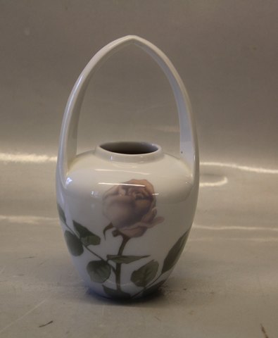 Royal Copenhagen 219-29 RC Art Nouveau vase with handle 19 cm  Rosebud pre-1923