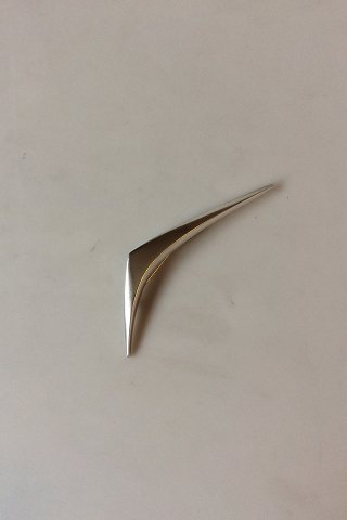 Anton Michelsen Sterling Silver Boomerang Brooch by Eigil Jensen