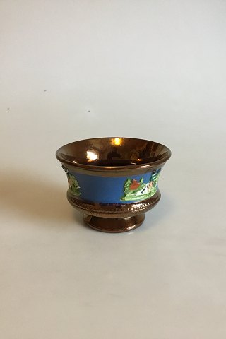 English Lustre pottery Sugar Bowl