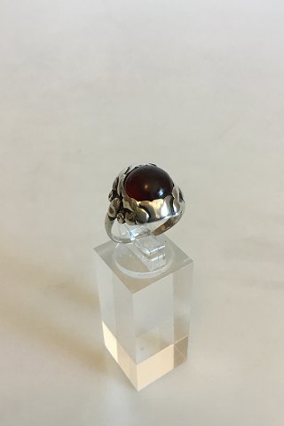 Georg Jensen Sterling Sølv Ring med Ravfarvet sten No 11A