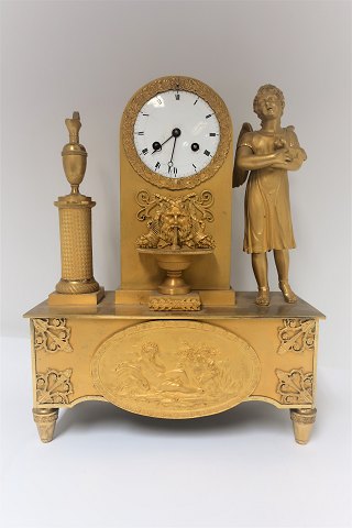 French gilded bronze clock