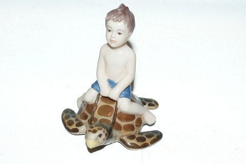 White Royal Copenhagen figure, Frederik on turtle from The Millennium Collection 
2003.
