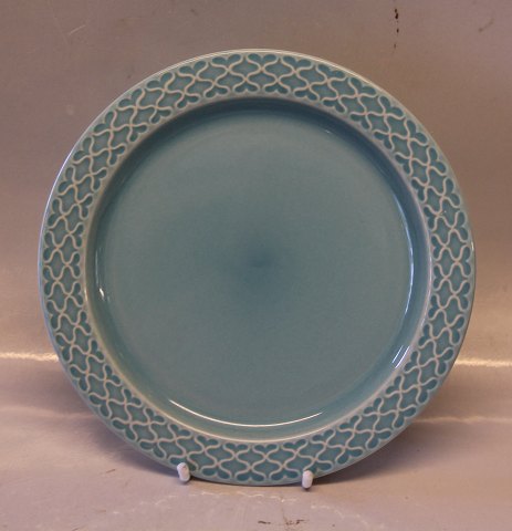 325 Plate 24 cm / 9.5" PALET Turquoise  - mint  Cordial Nissen Kronjyden B&G 
Quistgaard  Stoneware