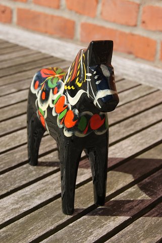 Black Dala horses from Sweden H 15.5cms