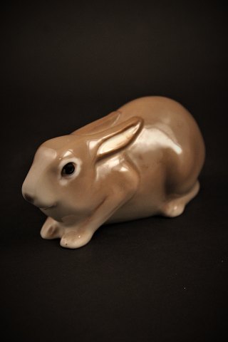 Bing & Grondahl, B&G porcelain figurine of rabbit. 
Length: 12cm.
#2421.
