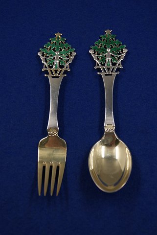 1983 Danish Gilded Christmas Coffee Spoon Michelsen A