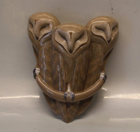 Royal Copenhagen Ar Nouveau 0274 RC Flower holders - trio barn owls 21 x 24 cm 
Christian Thomsen 1900 Wall Pocket vase
