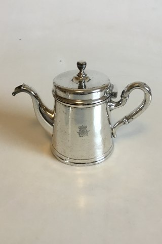 Silver Plated Pitcher with Lid and logo from DSB (Dansih Rail Road)