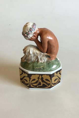 Royal Copenhagen Gerhard Henning Overglaze Figurine “ Weeping Faun on stand “ No 
1188