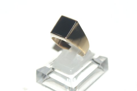 Elegant herrering med sort onyx 18 karat guld