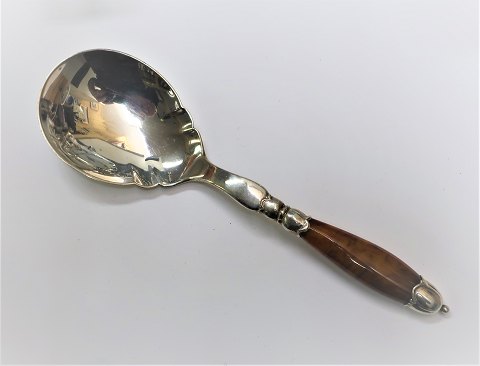 Serving spoon. Silver cutlery (830). Length 22 cm. Produced 1929.