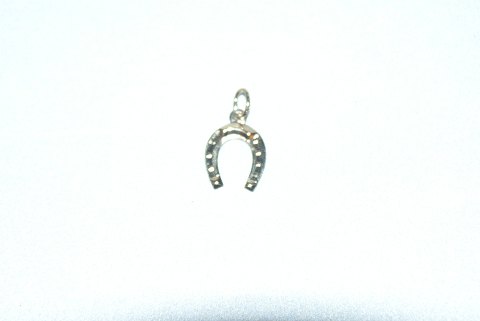 Gold pendant / charm horseshoe in 14 carat gold