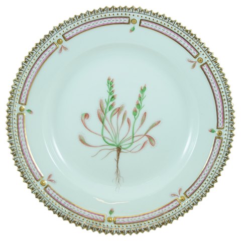 Royal Copenhagen, Flora Danica; kage tallerken #3551 i porcelæn