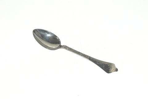 Antique Rococo Silver Dessert Spoon with engraving