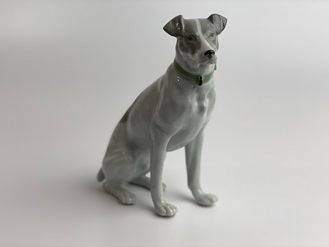 Porcelain dog from Fritz Pfeffer, Gotha, Germany, produced between 1900 and 1934