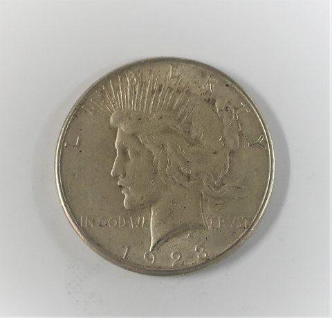 United States silver $ 1. Peace dollar. 1923S. Diameter 38 mm