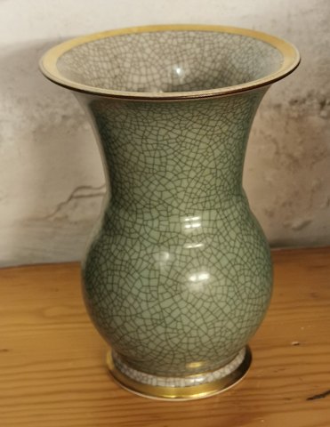 Green Royal Copenhagen crackle vase