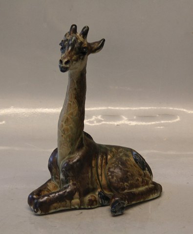 Arne Ingdam Giraffe Calf laying 22 cm Signed AI Denmark