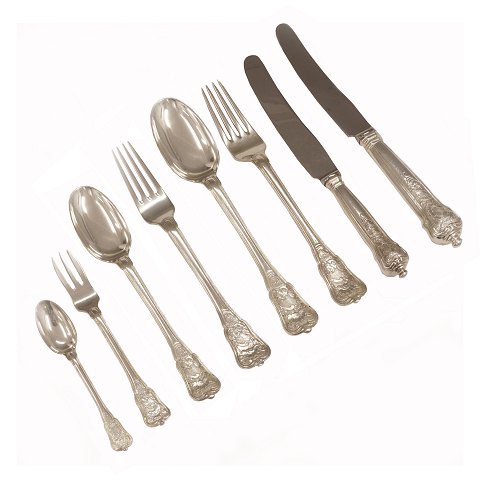 Ole Hagen for A. Michelsen, Copenhagen, Denmark: A 
"Rosenborg" sterlingsilver cutlery. (123)