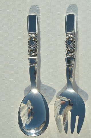 Georg Jensen silver cutlery Scroll Serving set
