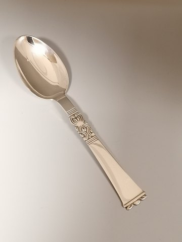 Danish silver cutlery The nationally patterned soup spoon made of three-tower 
silver