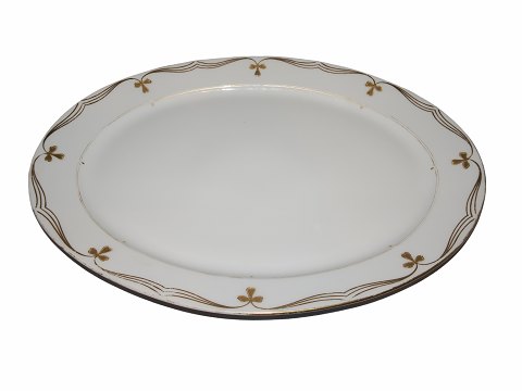 Hvidt med Guldguirlande Art Nouveau  
Stegefad 38 cm.