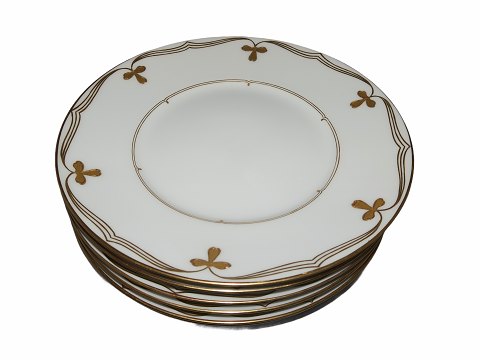 White with Gold Garland Art NouveauLuncheon plate 22.5 cm.
