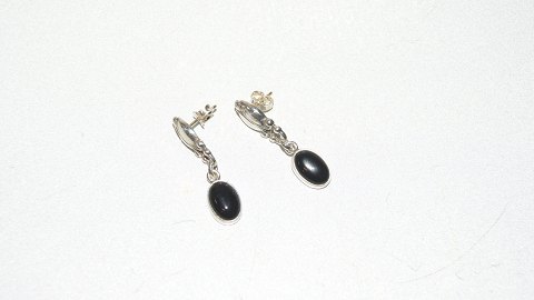 Georg Jensen Earrings # 17 with black onyx
Stamped Georg Jensen Sterling Denmark