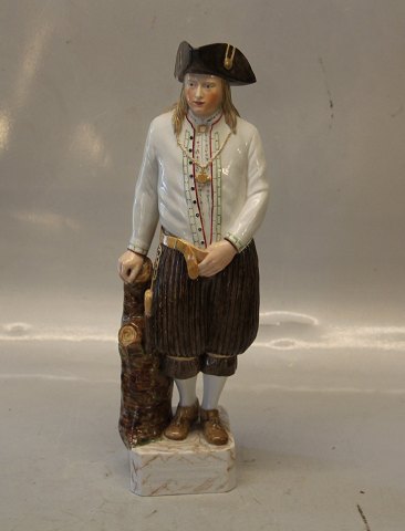 Kongelig Dansk Nordmandsdals figur Af Vinjes Prestegjeld i øvre telemarken 
Christiansands Stift 31 cm Fra Nordmandsdalen Fredensborg