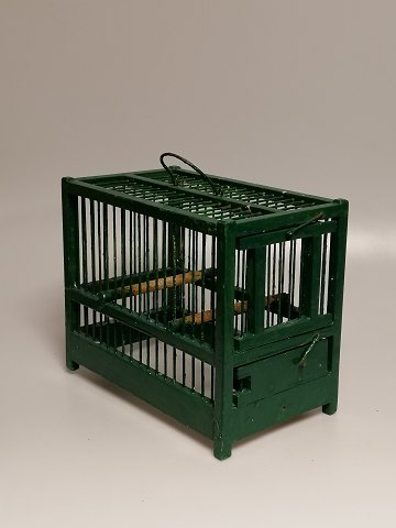 Bird cage of painted wood