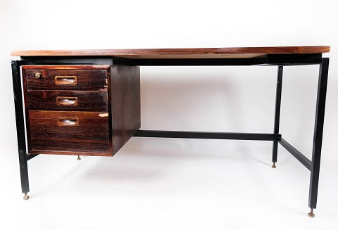 Desk - Rosewood - Metal legs - Danish Design - 1960