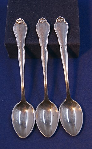 Ambrosius Danish silver flatware, set of 3 coffee spoons 12cm