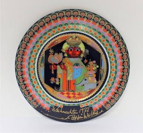 Bjorn Wiinblad. Rosenthal. Christmas plate 1972. Diameter 28,5 cm