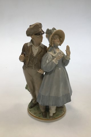 Royal Copenhagen Juliane Marie Figurine with Overglaze No 1783 Hans and Trine