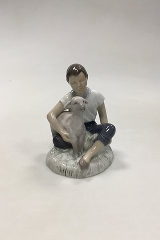 Bing & Grondahl Figurine of Girl with Lamb