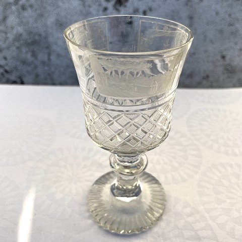 Ældre Souvenirglas
Slebet og graveret
Tysk
*500kr