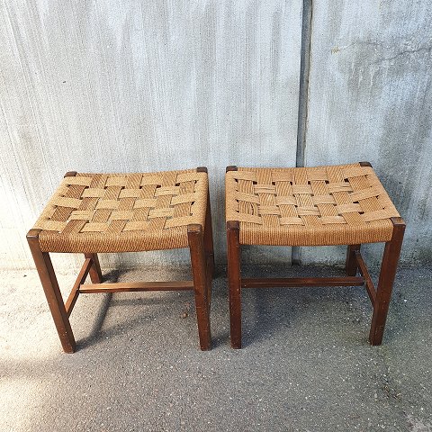 Pair of stools in beachwood from 1940ties