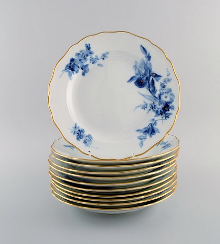 WorldAntique.net - 11 antique Meissen dinner plates in hand