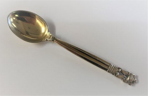 Georg Jensen. Sølvbestik (925). Konge. Moccaske forgyldt. Der er 12 styk. 
Produceret 1933 - 1945. Sælges kun samlet.